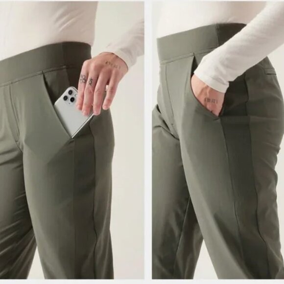 3X (24/26) - ATHLETA - Brooklyn Ankle Pants Olive NEW - Picture 5 of 5